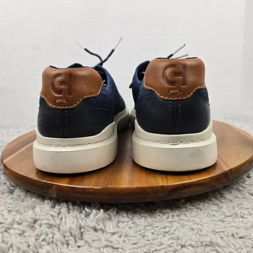 Cole Haan Mens 11.5M GrandPro Stitchlite Navy Blue Knit Casual Lace Up Sneaker